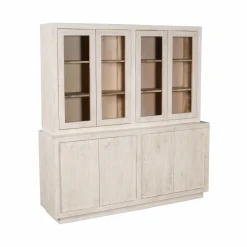 Vaisselier<Made in Meubles Vaisselier en bois de manguier blanchi Alison