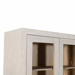 Vaisselier<Made in Meubles Vaisselier en bois de manguier blanchi Alison