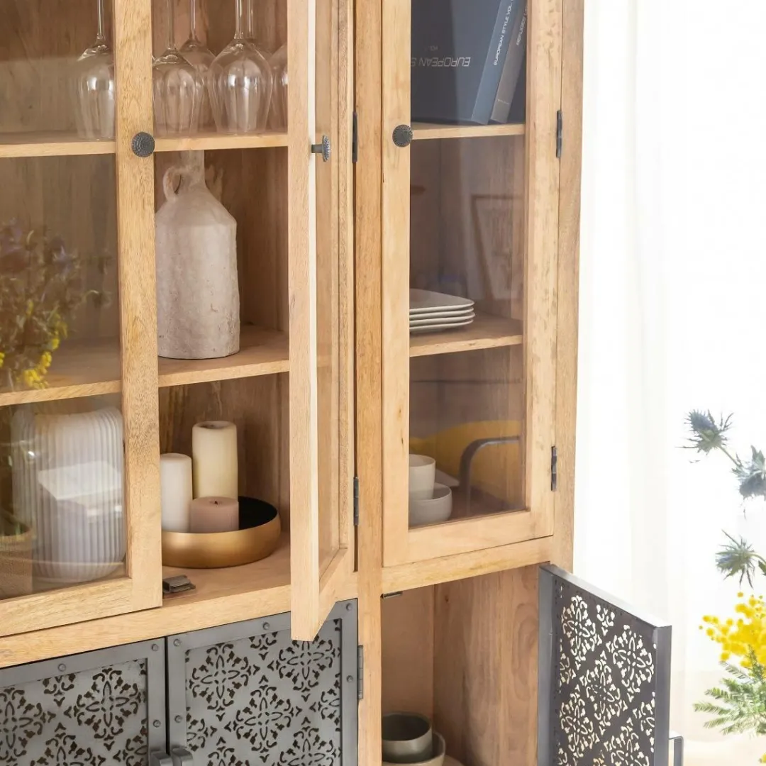 Vaisselier<Made in Meubles Vaisselier en bois de manguier Sahara