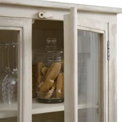 Vaisselier<Made in Meubles Vaisselier en bois de manguier blanchi Cuzco