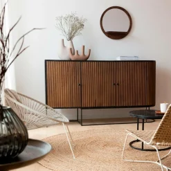 Décoration<Made in Meubles Vase beige 2 tiges en aluminium Tulipa