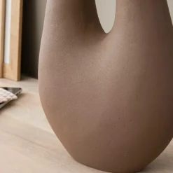 Décoration<Made in Meubles Vase marron 2 tiges en aluminium Tulipa