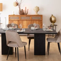 Décoration<Made in Meubles Vase marron 2 tiges en aluminium Tulipa