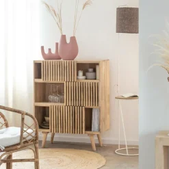 Décoration<Made in Meubles Vase rose 4 tiges en aluminium Dahlia