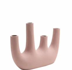 Décoration<Made in Meubles Vase rose 4 tiges en aluminium Dahlia