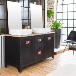 Vasque<Made in Meubles Vasque rectangulaire en porcelaine Perrine