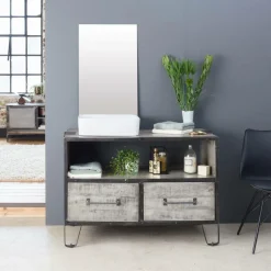 Vasque<Made in Meubles Vasque rectangulaire en porcelaine Perrine