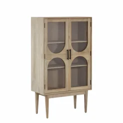 Vitrine<Made in Meubles Vitrine 2 portes en bois de manguier Lydia