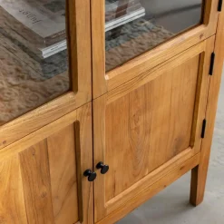 Vitrine<Made in Meubles Vitrine en bois d'acacia 4 portes Jo