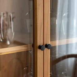 Vitrine<Made in Meubles Vitrine en bois d'acacia 4 portes Jo