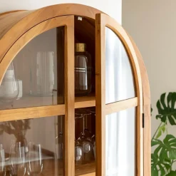 Vitrine<Made in Meubles Vitrine en bois d'acacia 4 portes Jo