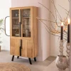 Vitrine<Made in Meubles Vitrine en bois d'acacia et métal Mano