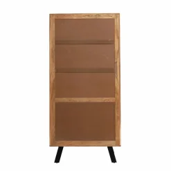Vitrine<Made in Meubles Vitrine en bois d'acacia et métal Mano