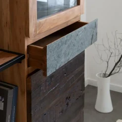 Vitrine|Etagère<Made in Meubles Vitrine en bois d'acacia Ernest