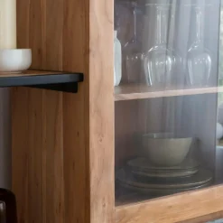 Vitrine|Etagère<Made in Meubles Vitrine en bois d'acacia Ernest