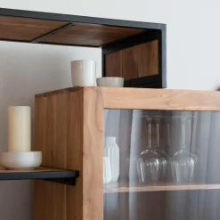 Vitrine|Etagère<Made in Meubles Vitrine en bois d'acacia Ernest
