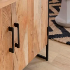 Vitrine<Made in Meubles Vitrine en bois d'acacia et métal Bosco