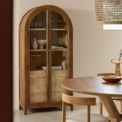 Vitrine<Made in Meubles Vitrine en bois d'acacia Néven