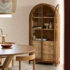 Vitrine<Made in Meubles Vitrine en bois d'acacia Néven