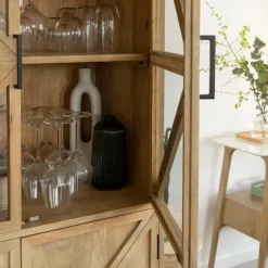 Vitrine<Made in Meubles Vitrine en bois de manguier Thalia