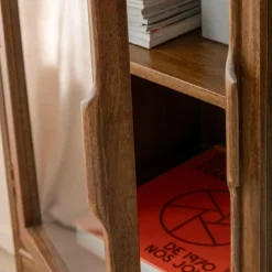 Vitrine|Meuble De Rangement<Made in Meubles Vitrine en bois de manguier Remick