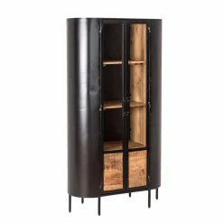 Bibliothèque|Vitrine<Made in Meubles Vitrine en métal et bois de manguier Achille