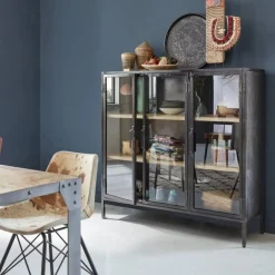 Vitrine<Made in Meubles Vitrine en métal Locker