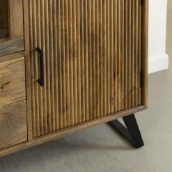 Vitrine<Made in Meubles Vitrine Haute en bois de de manguier Joy