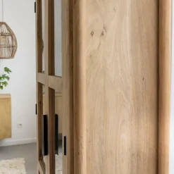 Vitrine<Made in Meubles Vitrine haute en bois de manguier Nova