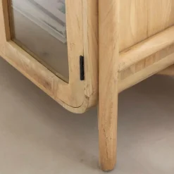 Vitrine<Made in Meubles Vitrine haute en bois de manguier Nova